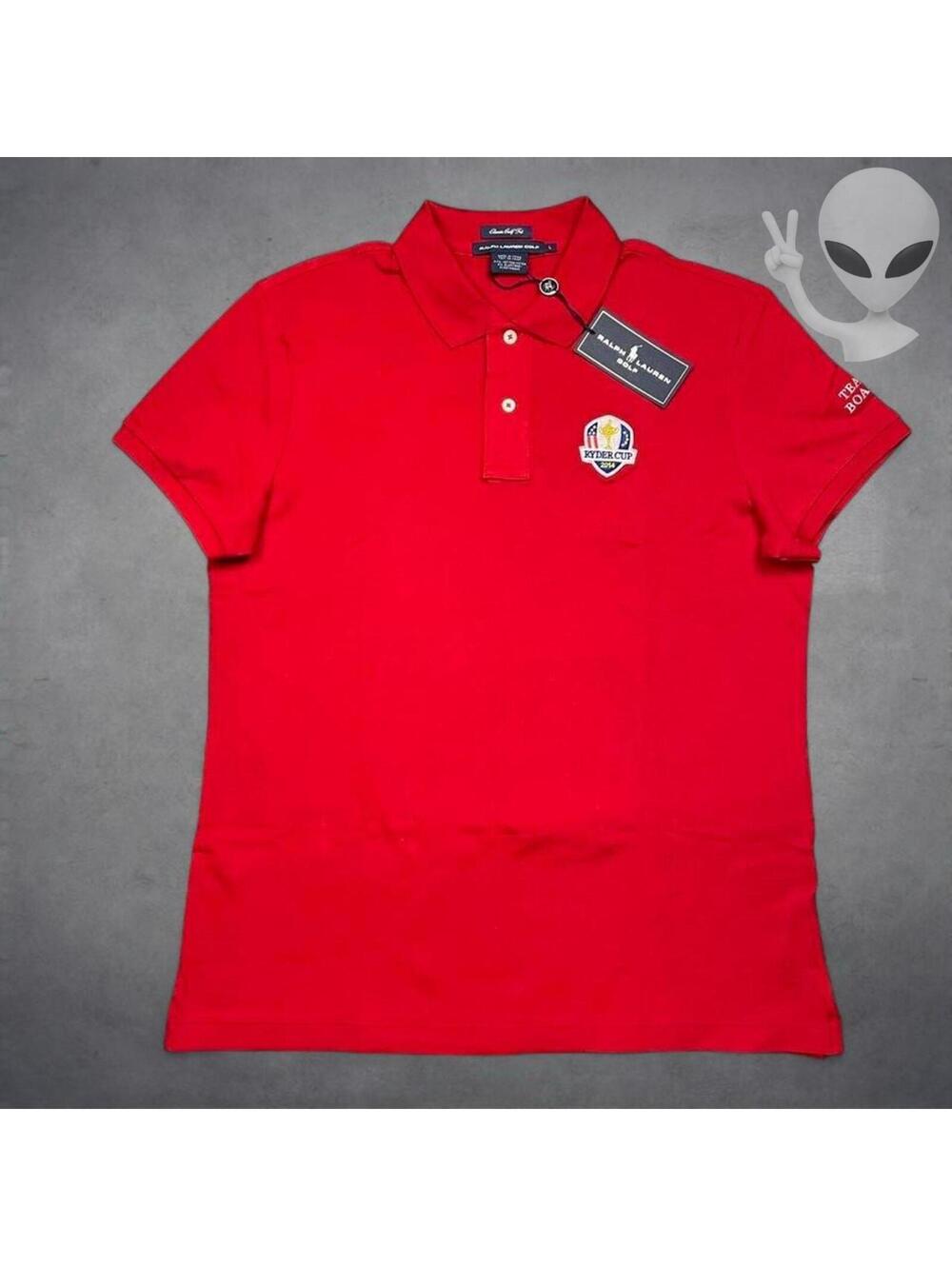 Polo Ralph Lauren Ryder Cup Golf Shirt Women Size XL Red Short Sleeve